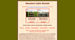 Desktop Screenshot of mountaincabinrentals.com