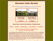 Tablet Screenshot of mountaincabinrentals.com